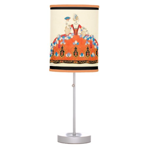 ROCOCO LADY ART DECO FASHION COSTUME DESIGNER TABLE LAMP