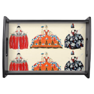 ROCOCO LADY BEAUTY,FASHION COSTUME DECO SERVING TRAY