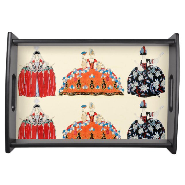 ROCOCO LADY BEAUTY,FASHION COSTUME DECO SERVING TRAY (Front)
