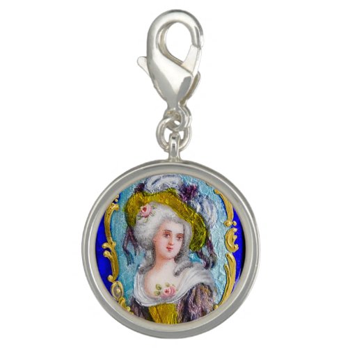 ROCOCO LADY WITH PINK ROSES CHARM