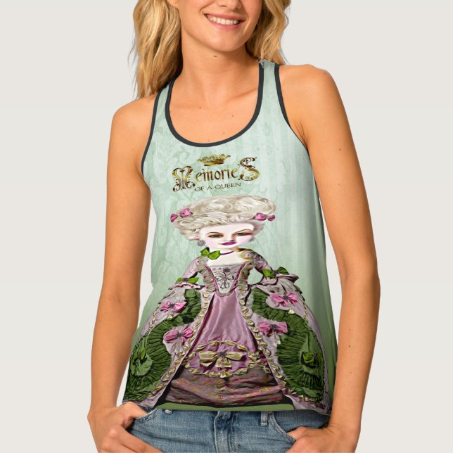 Rococo Marie Antoinette Let Them Eat Cake Tank Top (Front)