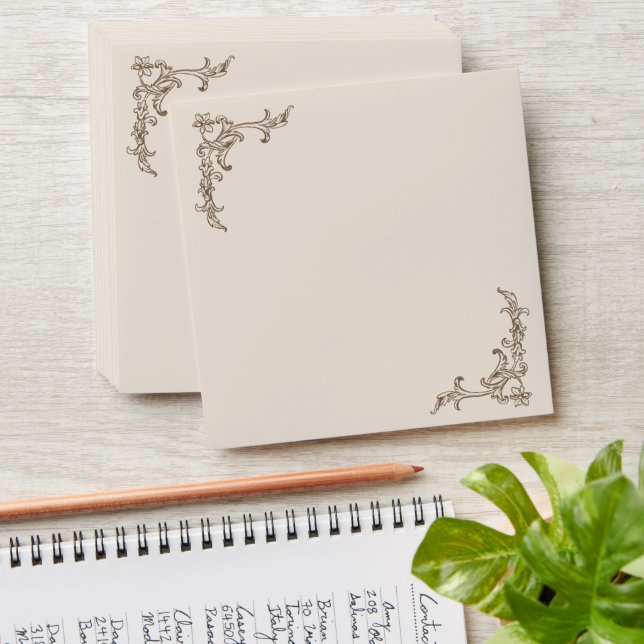 Rococo Mocha and Creme Monochrome Mousse Envelope (Stacked)