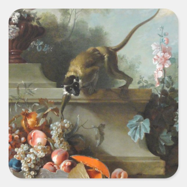 Rococo Painting for The Year of the Monkey Square Sticker (Front)