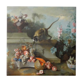 Rococo Painting For The Year Of The Monkey Tile by 2016_Year_of_Monkey at Zazzle