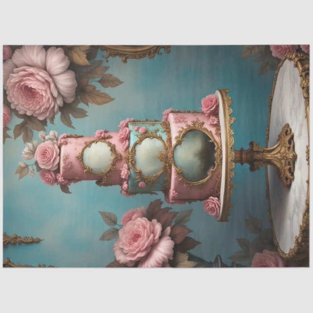 Rococo Parisian Tiered Cake 3 Decoupage Paper  (Front)