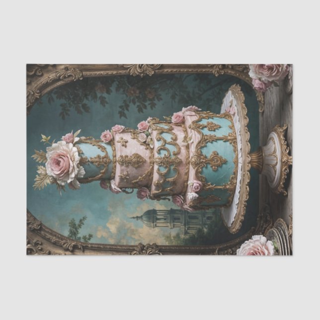 Rococo Parisian Tiered Cake 5 Decoupage Paper  (Front)