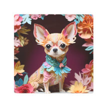 Rococo Pastel Color Paper Chihuahua