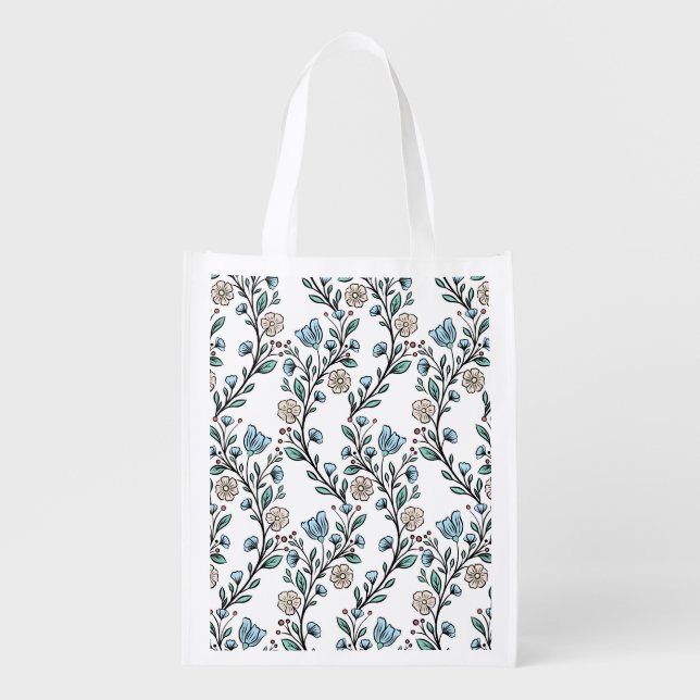 Rococo pattern grocery bag (Front)