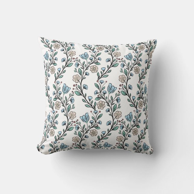 Rococo pattern throw pillow (Front)