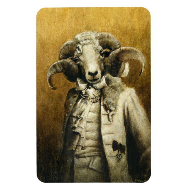 Rococo Ram Flexible Magnet (Vertical)