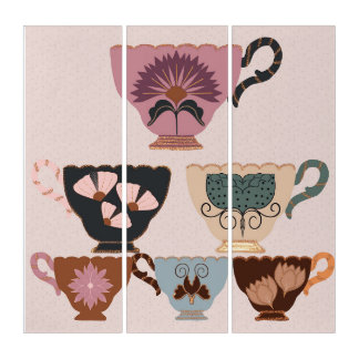 Rococo Revival Teacup| Whimsical Vintage Charm Triptych