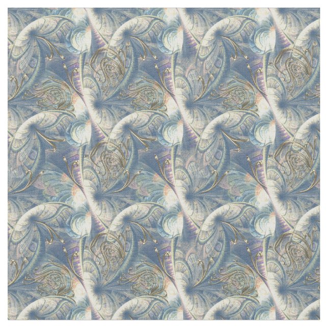 Rococo Rich Pattern design with Gold Relief Fabric (Close Up)