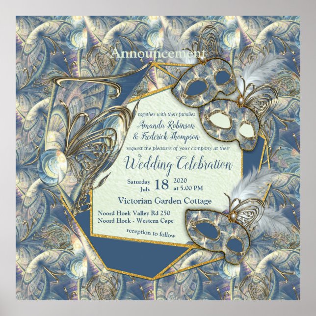 Rococo Rich Romantic Gold Reliefs & Masks Poster (Front)