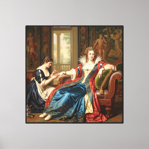 Rococo Secrets: Regal Beauty in a Palace Setting ( Canvas Print