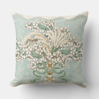 Rococo Shabby Chic Decor Throw Pillows Square
