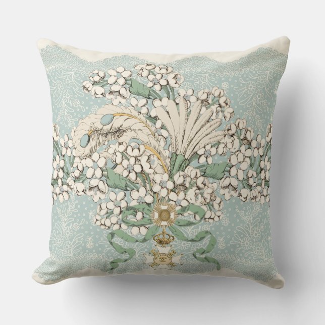 Rococo Shabby Chic Decor Throw Pillows Square (Front)