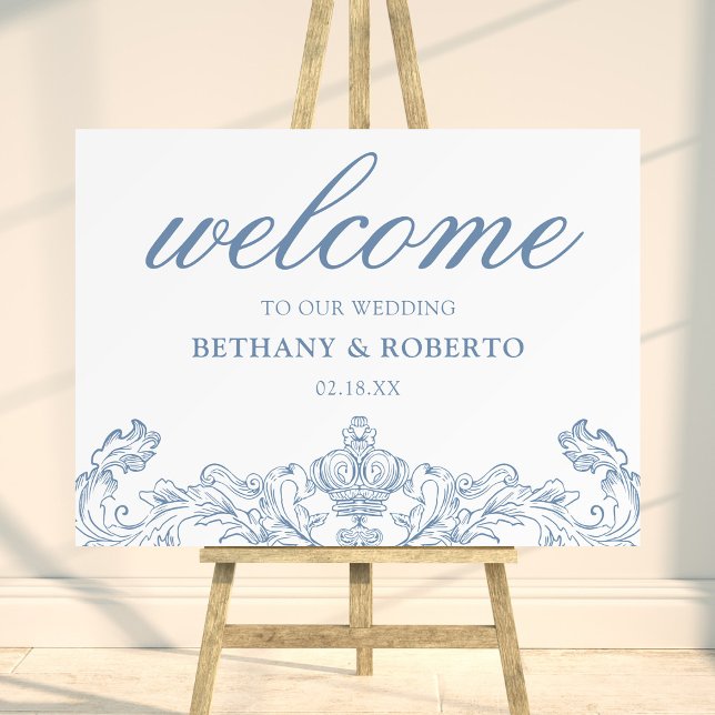 Rococo Vintage Wedding Welcome Foam Board (Creator Uploaded)