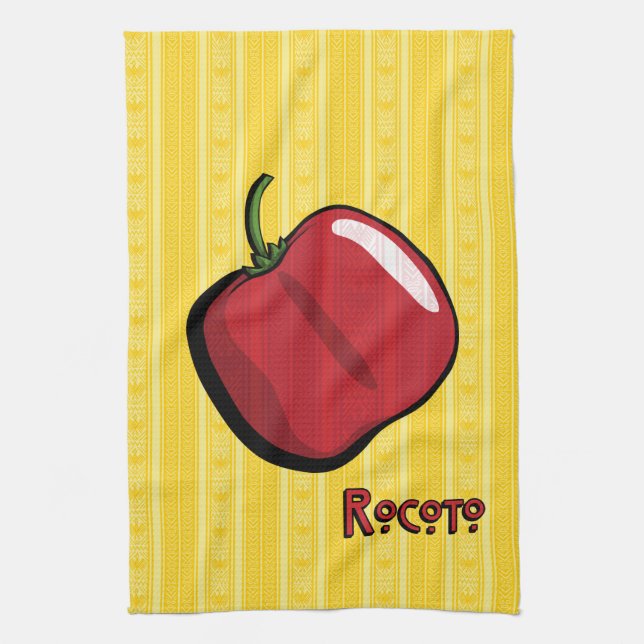 Rocoto Chili Pepper Kitchen Towel (Vertical)