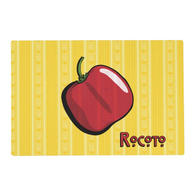 Rocoto Chili Pepper Laminated Placemat (Front)