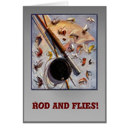 Rod and flies cards (Front)