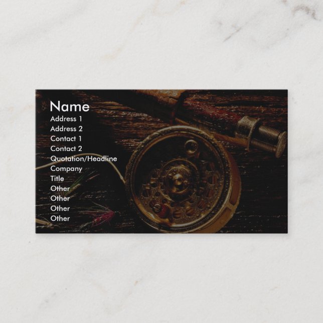 Rod and reel business card (Front)