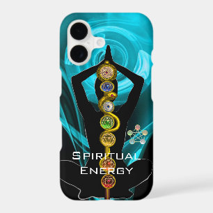 ROD ASCLEPIUS,7 CHAKRAS YOGA LOTUS POSE Blue iPhone 17 Case