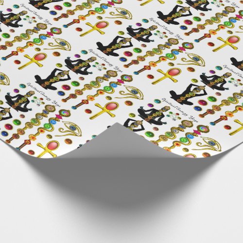 ROD ASCLEPIUS7 CHAKRAS YOGA LOTUS POSE Horus Eye Wrapping Paper