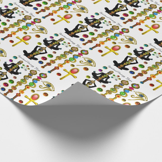 ROD ASCLEPIUS,7 CHAKRAS YOGA LOTUS POSE ,Horus Eye Wrapping Paper (Corner)