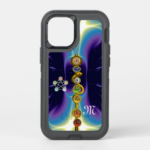 ROD ASCLEPIUS 7 CHAKRASYOGASPIRITUAL ENERGY Blue OtterBox Defender iPhone 12 Mini Case