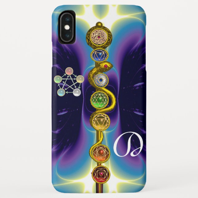 ROD ASCLEPIUS 7 CHAKRAS,YOGA ,SPIRITUAL ENERGY Case-Mate iPhone CASE (Back)