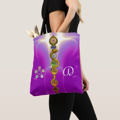 ROD ASCLEPIUS 7 CHAKRASYOGA SPIRITUAL ENERGY Pink Tote Bag