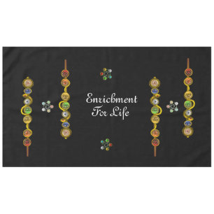 ROD ASCLEPIUS 7 CHAKRAS,YOGA,SPIRITUAL ENERGY TABL TABLECLOTH