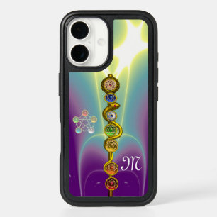 ROD ASCLEPIUS 7 CHAKRAS,YOGA,SPIRITUAL ENERGY Teal iPhone 16 Case