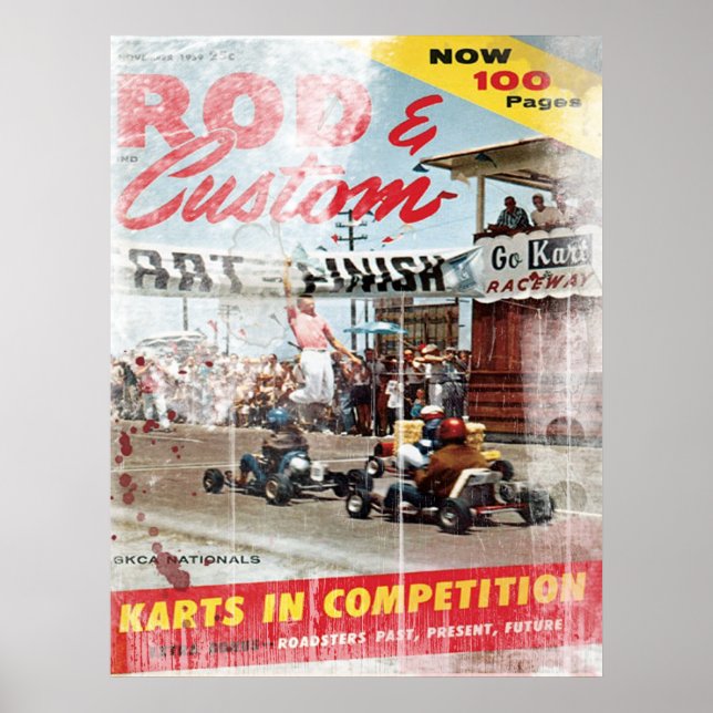 Rod & Custom, Karts in Competition Print (Front)