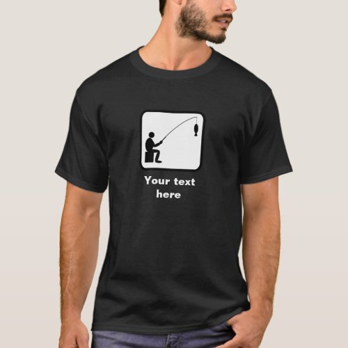 Rod Fishing Angler Graphic _ Add Your Text T_Shirt