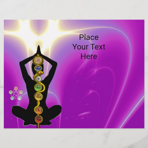 ROD OF ASCLEPIUS7 CHAKRAS YOGA LOTUS POSE Pink  Flyer