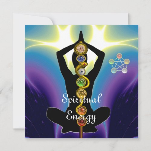 ROD OF ASCLEPIUS 7 CHAKRASYOGA LOTUS POSE Purple Invitation