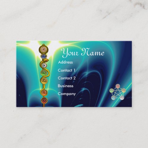 ROD OF ASCLEPIUS7 CHAKRASYOGA SPIRITUAL ENERGY BUSINESS CARD