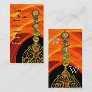 ROD OF ASCLEPIUS,7 CHAKRAS ,YOGA,SPIRITUAL ENERGY BUSINESS CARD