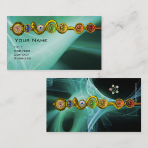 ROD OF ASCLEPIUS,7 CHAKRAS,YOGA ,SPIRITUAL ENERGY BUSINESS CARD