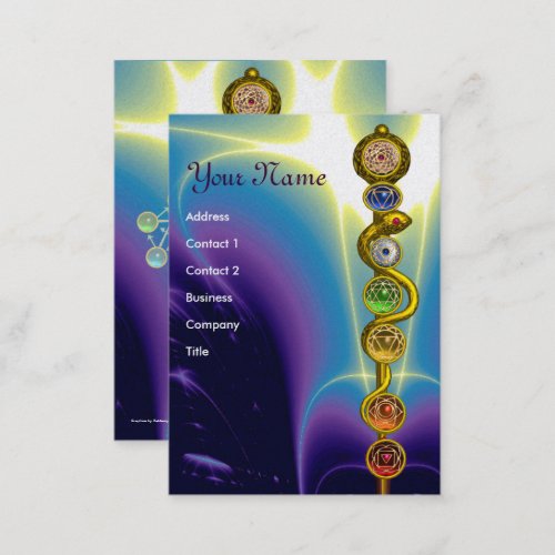 ROD OF ASCLEPIUS7 CHAKRASYOGA SPIRITUAL ENERGY BUSINESS CARD