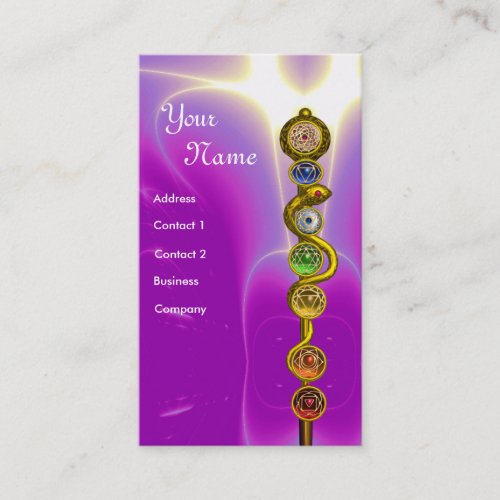 ROD OF ASCLEPIUS7 CHAKRASYOGA SPIRITUAL ENERGY BUSINESS CARD