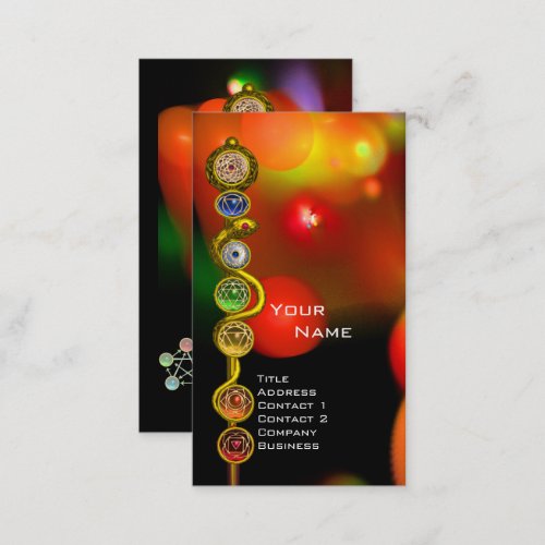 ROD OF ASCLEPIUS7 CHAKRASYOGA SPIRITUAL ENERGY BUSINESS CARD