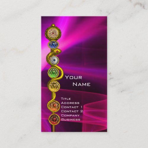 ROD OF ASCLEPIUS7 CHAKRASYOGA SPIRITUAL ENERGY BUSINESS CARD