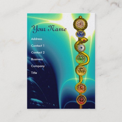 ROD OF ASCLEPIUS7 CHAKRASYOGA SPIRITUAL ENERGY BUSINESS CARD