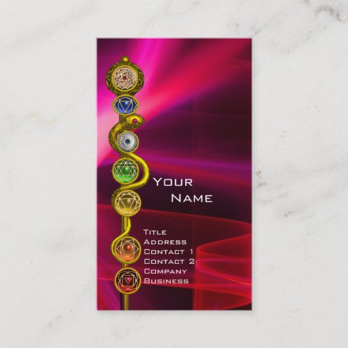 ROD OF ASCLEPIUS7 CHAKRAS YOGASPIRITUAL ENERGY BUSINESS CARD