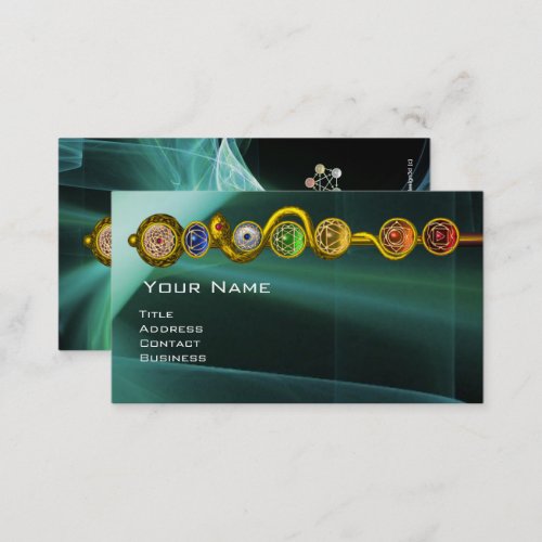 ROD OF ASCLEPIUS7 CHAKRASYOGA SPIRITUAL ENERGY BUSINESS CARD