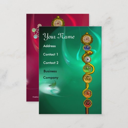 ROD OF ASCLEPIUS7 CHAKRASYOGA SPIRITUAL ENERGY BUSINESS CARD