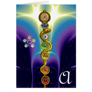 ROD OF ASCLEPIUS 7 CHAKRAS,YOGA ,SPIRITUAL ENERGY CARDS