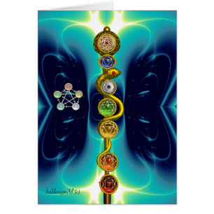 ROD OF ASCLEPIUS 7 CHAKRAS,YOGA ,SPIRITUAL ENERGY CARDS
